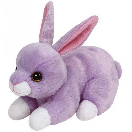 Paarse pluche Ty Boo konijn knuffel 15 cm