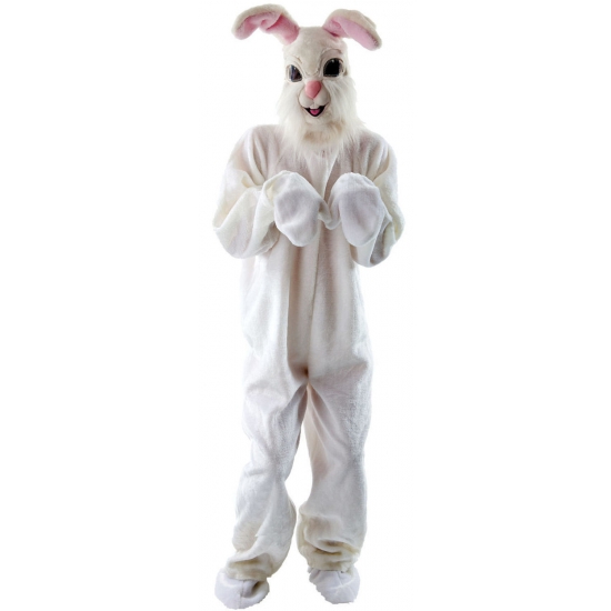 Wit konijnen pak voor volwassenen