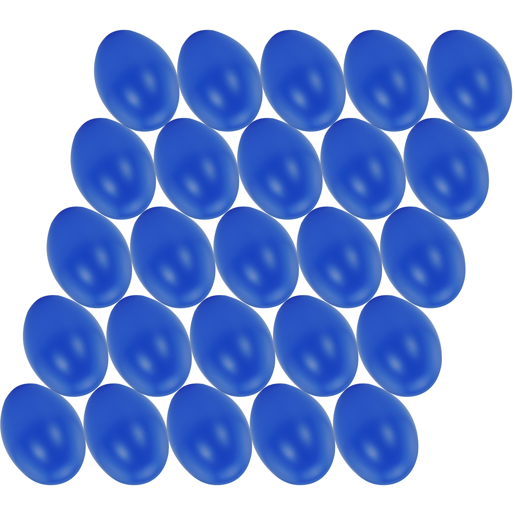 25x stuks donkerblauw hobby knutselen eieren van plastic 4.5 cm