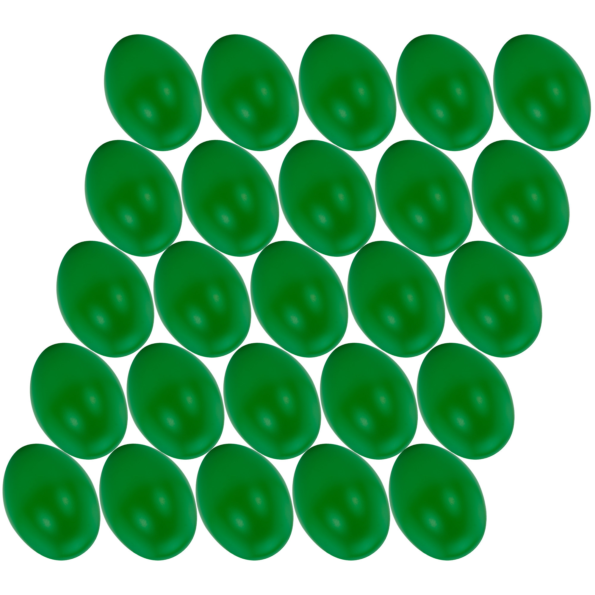 25x stuks groen hobby knutselen eieren van plastic 4.5 cm
