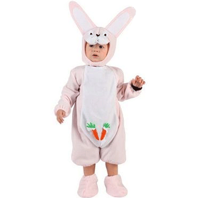 Baby kostuum roze konijntje