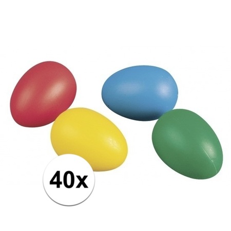 40 plastic paaseieren in leuke kleuren