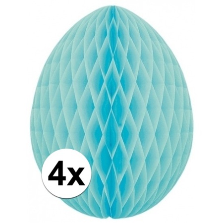 4x Deco easter egg mint green 20 cm