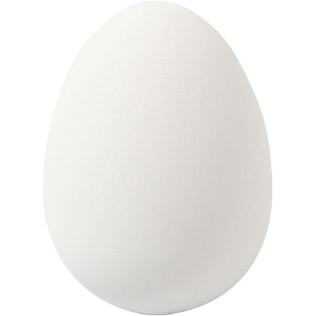 8x Witte kunststof ganzen eieren hobby/knutsel materiaal 8 cm