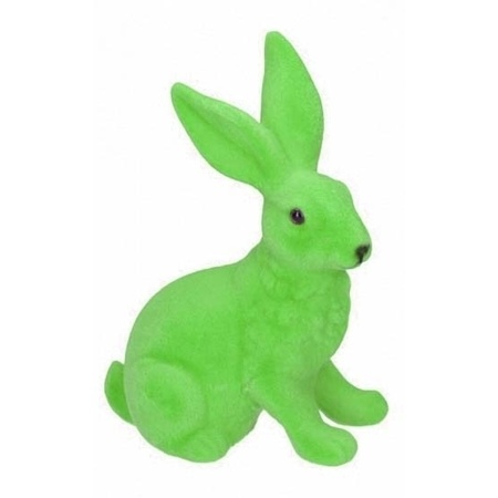 Decorative Easter bunny green 23 cm