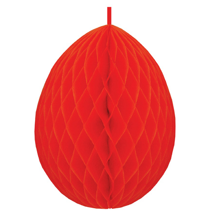 Deco honeycomb easter egg red 30 cm