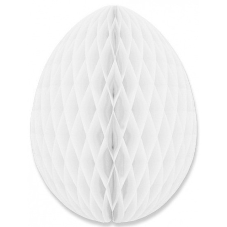 Deco honeycomb easter egg white 30 cm