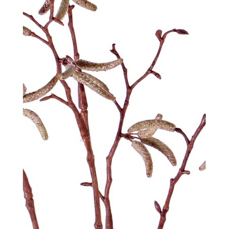 Bellatio flowers & plants Kunsttakken - 5x - berkenkatjes - 66 cm