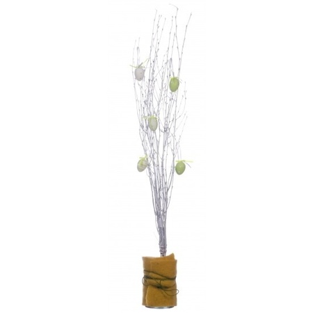 6x White Easter branches 115 cm birch/artificial branches