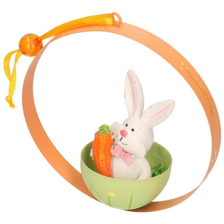 Easter egg hanging decoration in orange