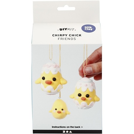Easter hobby 3x chicks/eggs creative set