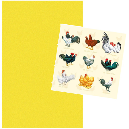 Easter table decoration set yellow tablecloth 138 x 220 cm and 20x Easter theme napkins