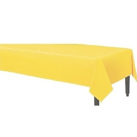 Lente/Pasen thema geel tafelkleed van stof 120 x 180 cm