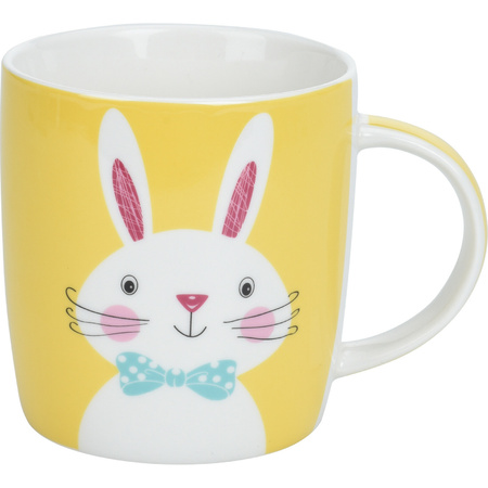 Easter mug with Easter Bunny - yellow - porcelain - 370 ml
