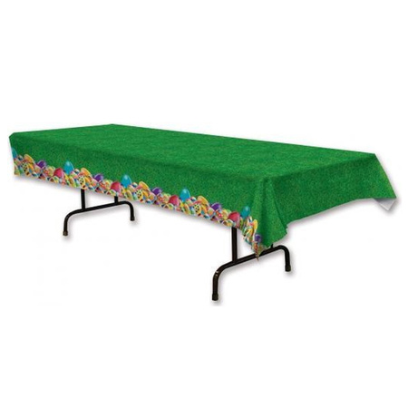 Plastic easter tablecover 275 x 135 cm