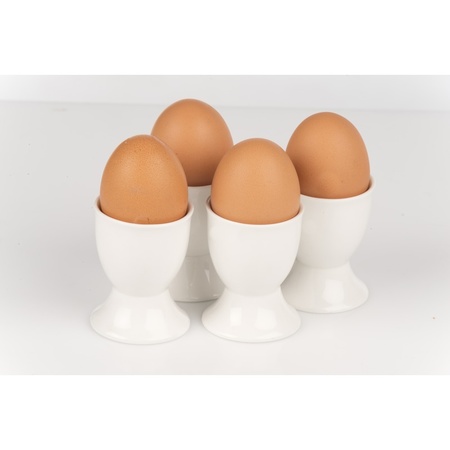 4 eierdoppen gemaakt van porselein