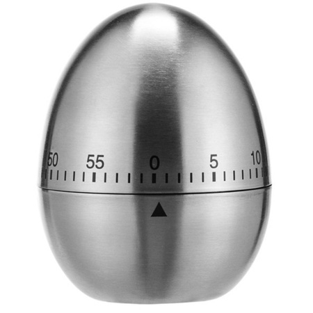 Stainless steel cooker alarm egg 7,5 cm